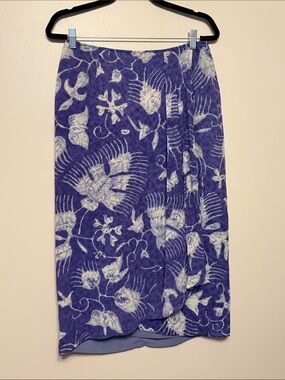 Carlisle Light Purple and White Floral Silk Skirt. Size 10
